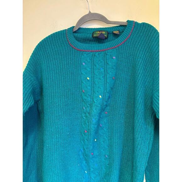 Vintage Colours by Alexander Julian Wool Cable Knit Sweater - Picture 2 of 4